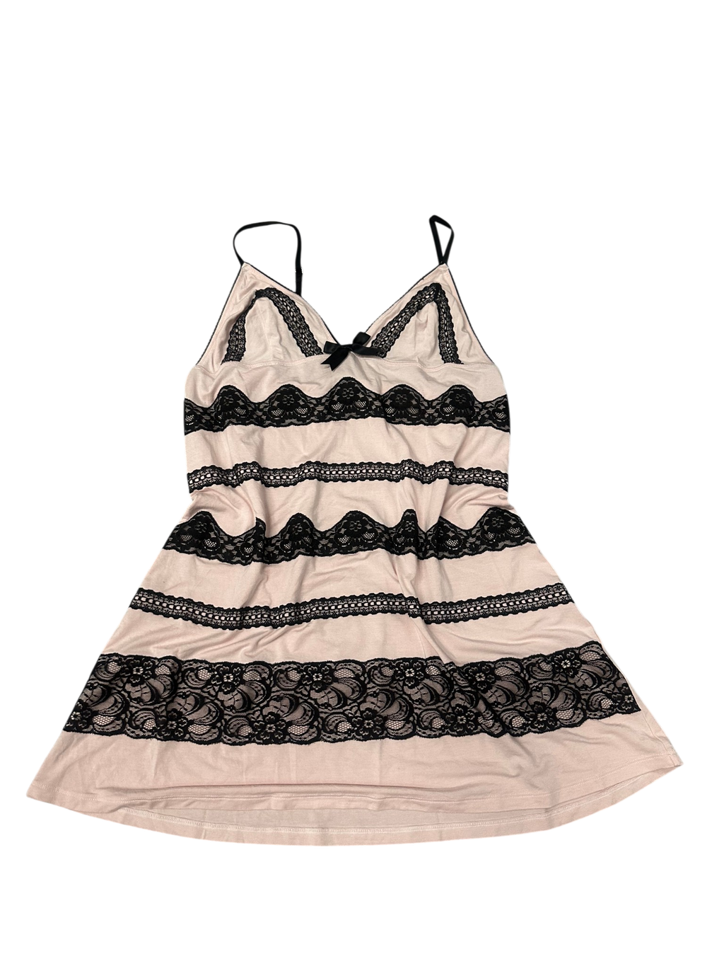 Victoria Secret Pink Black Lace Dress