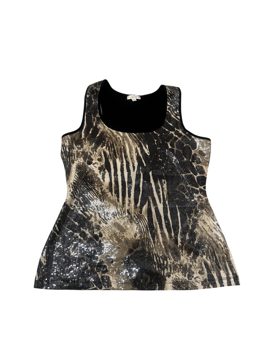 Multiprint Animal Sequin Tank