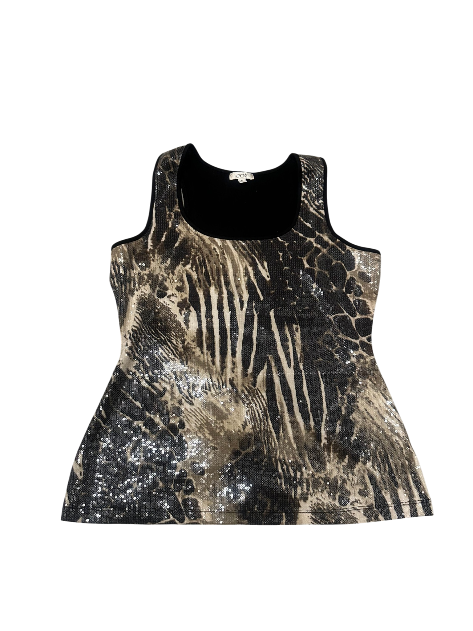 Multiprint Animal Sequin Tank