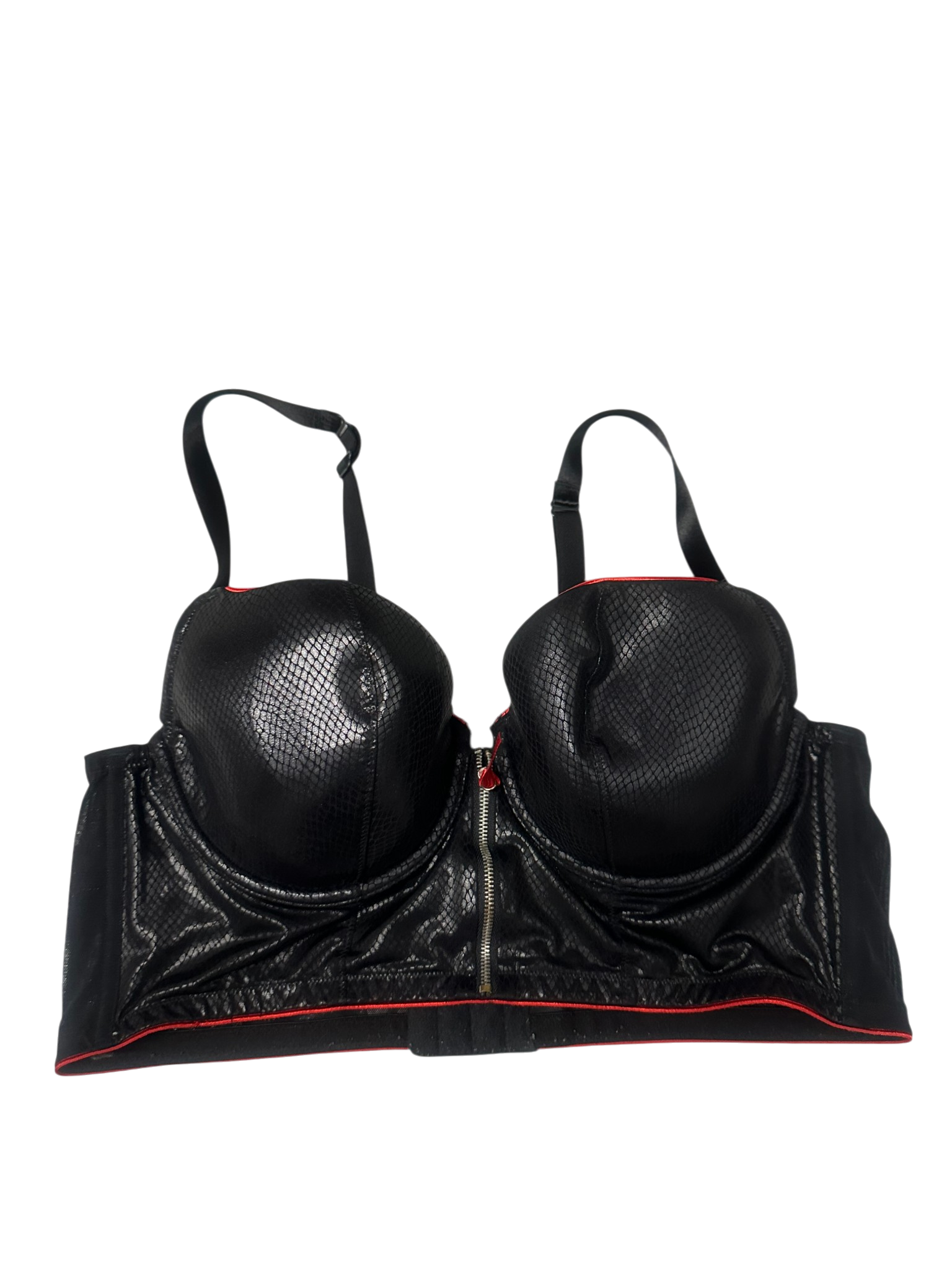 Black Snakeskin Bra Top