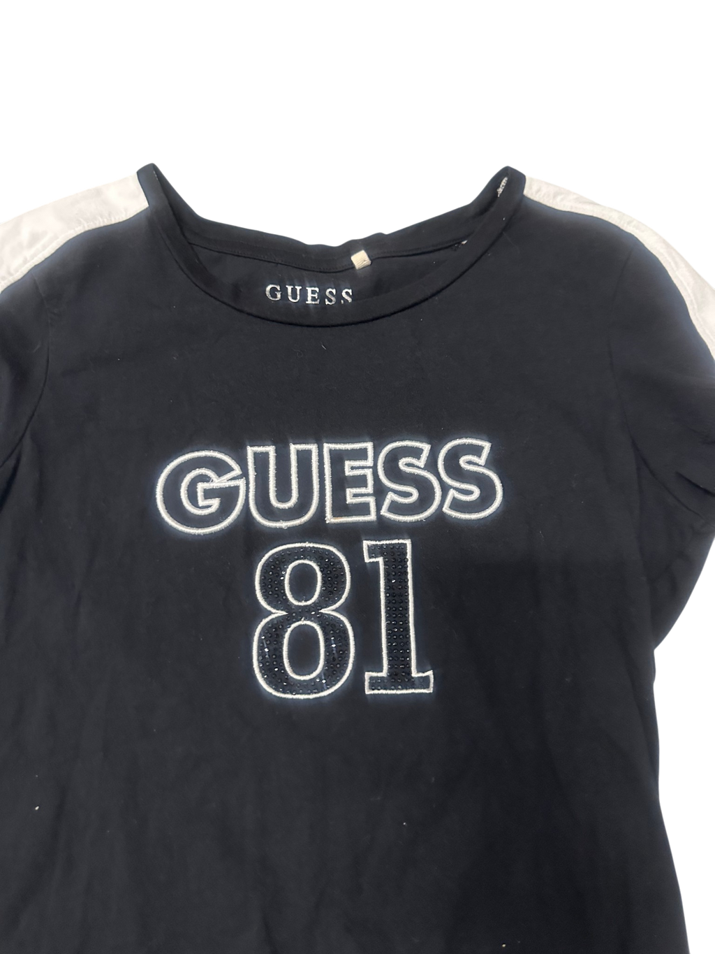 Guess Black White Top
