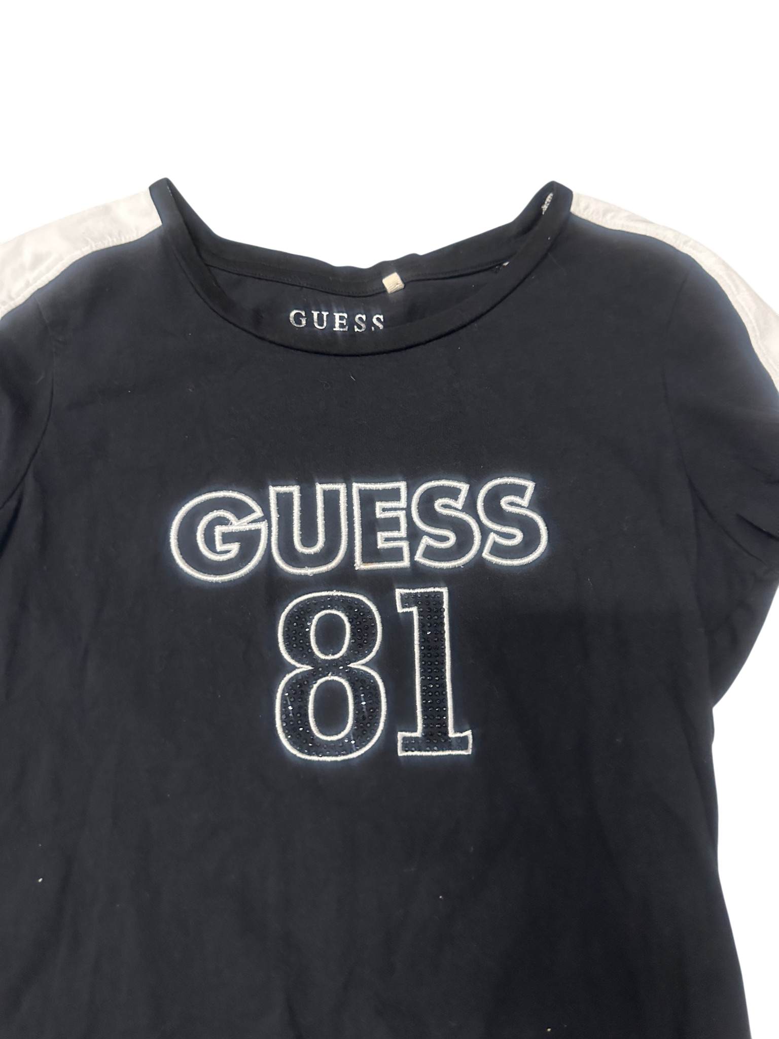 Guess Black White Top