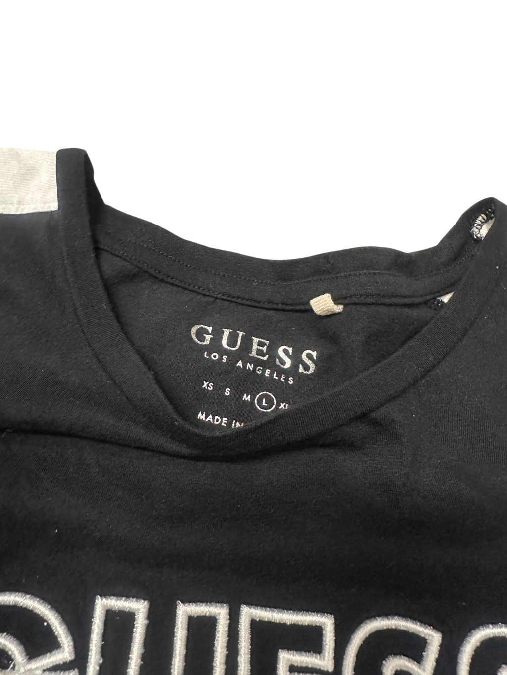 Guess Black White Top
