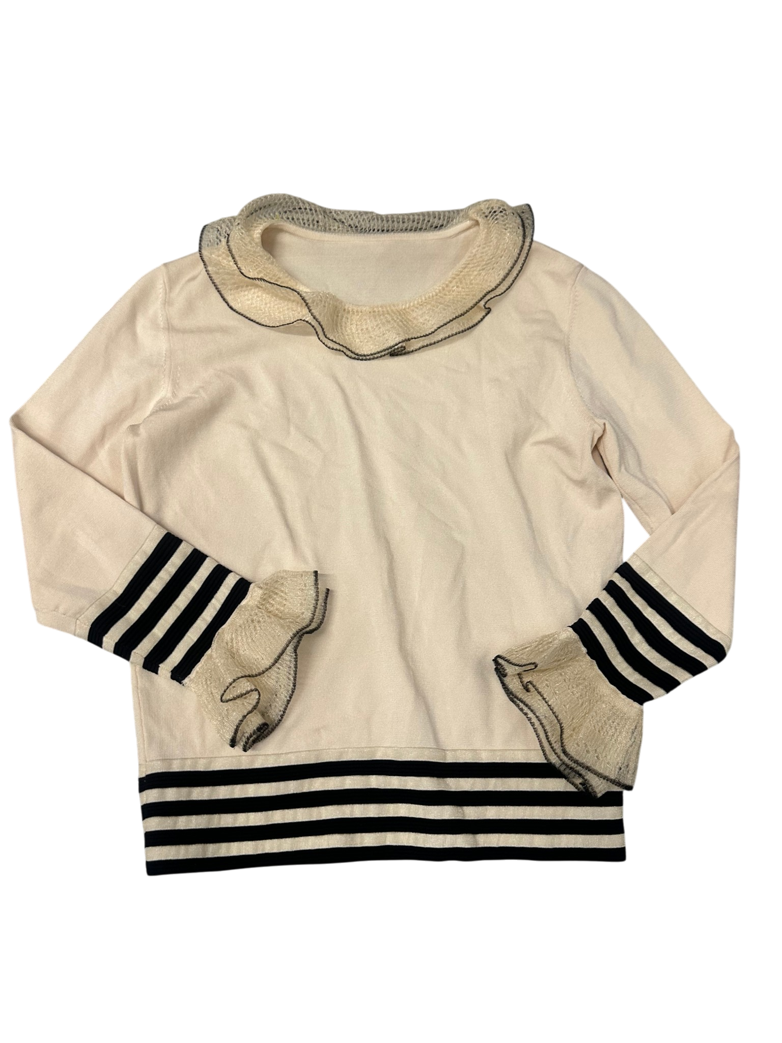 Alexander Mcqueen Ruffled Beige Top