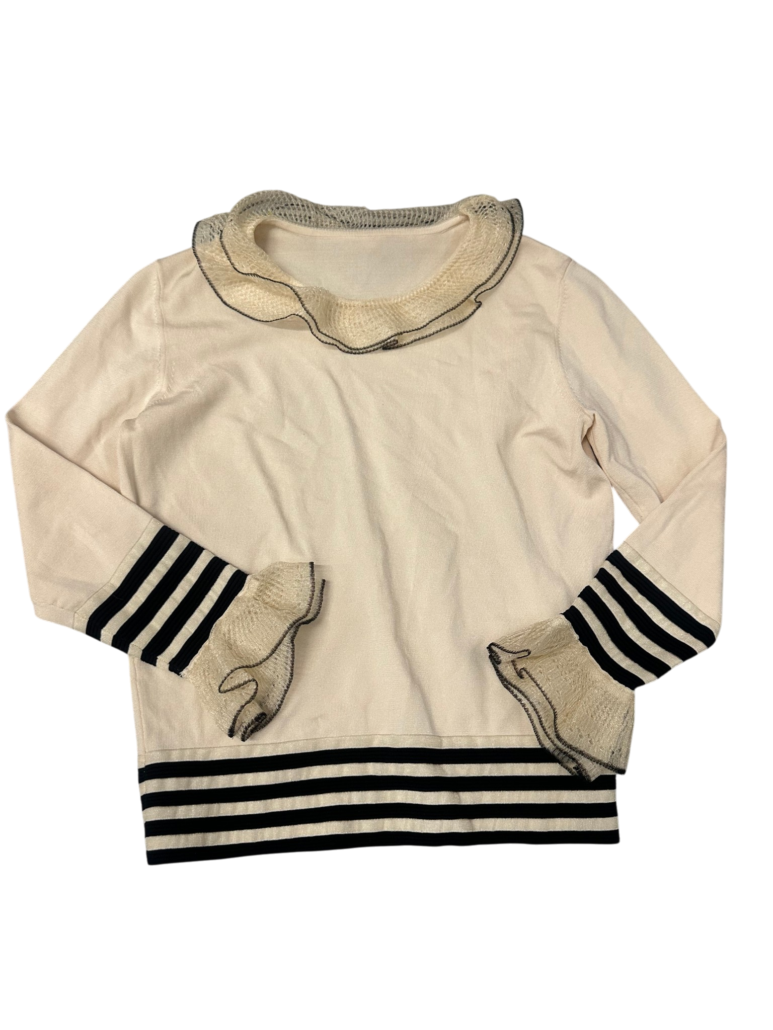 Alexander Mcqueen Ruffled Beige Top