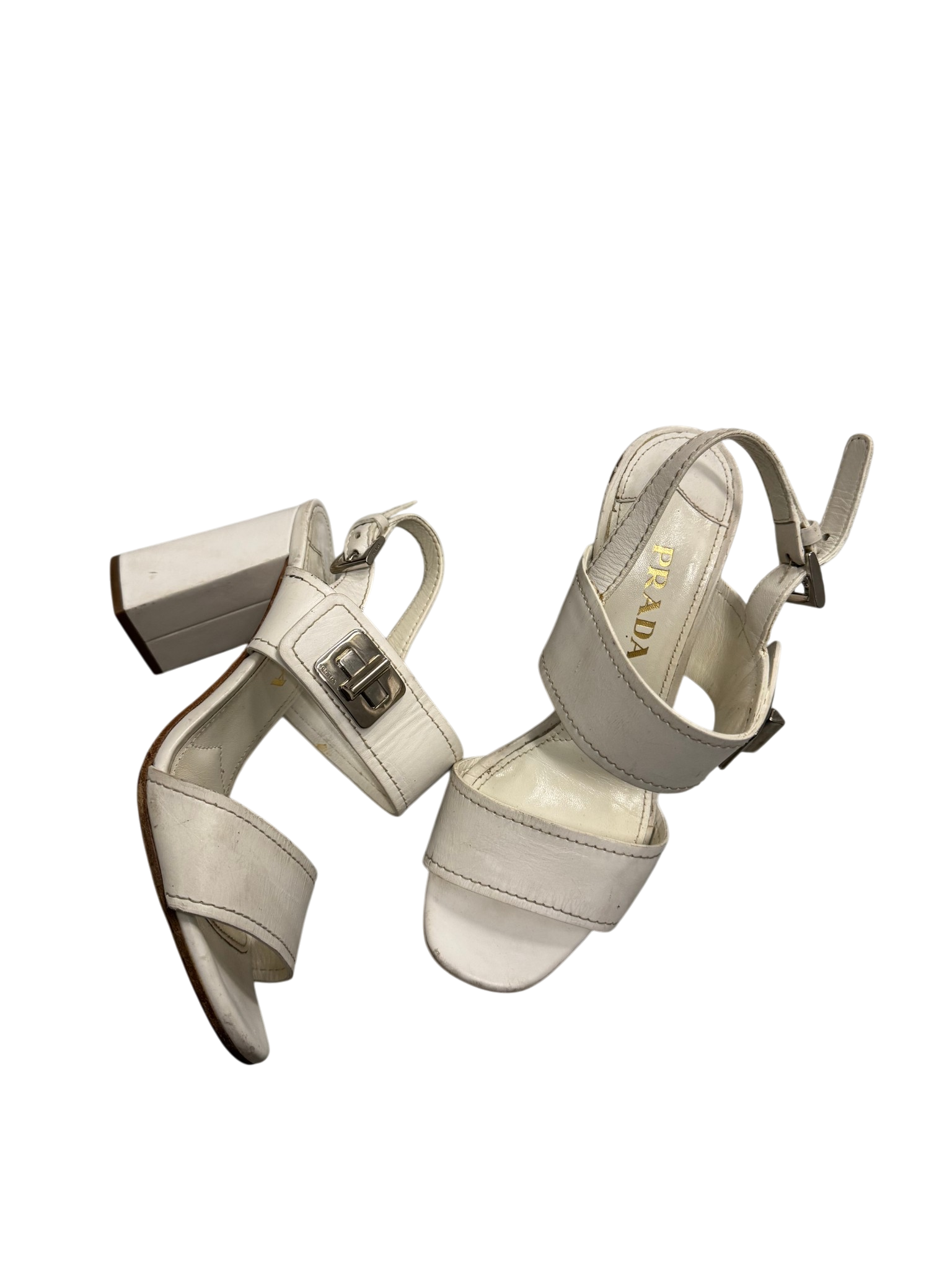 Prada Leather Slingback Sandals
