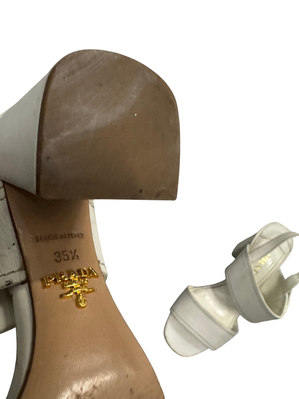Prada Leather Slingback Sandals