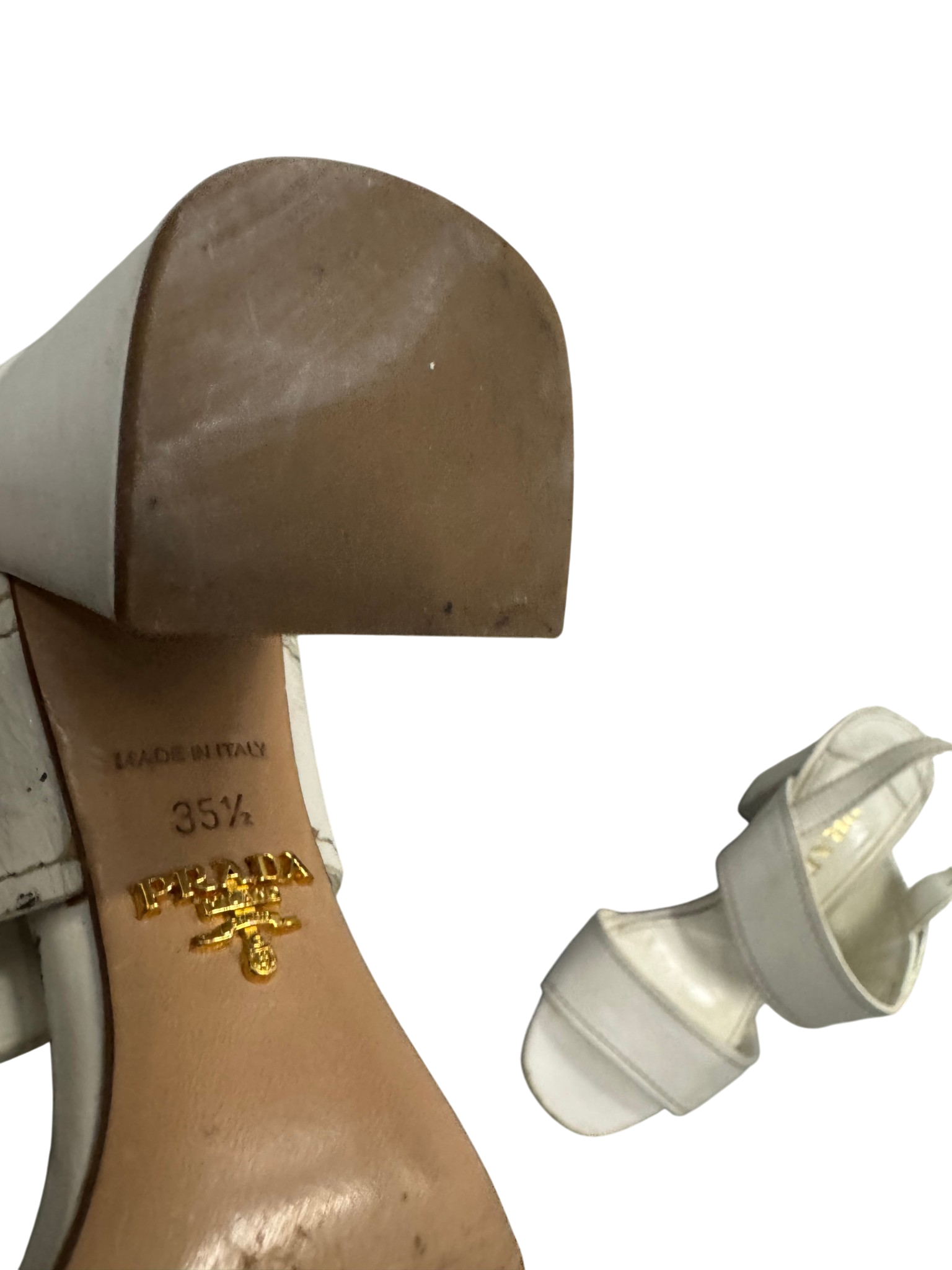 Prada Leather Slingback Sandals