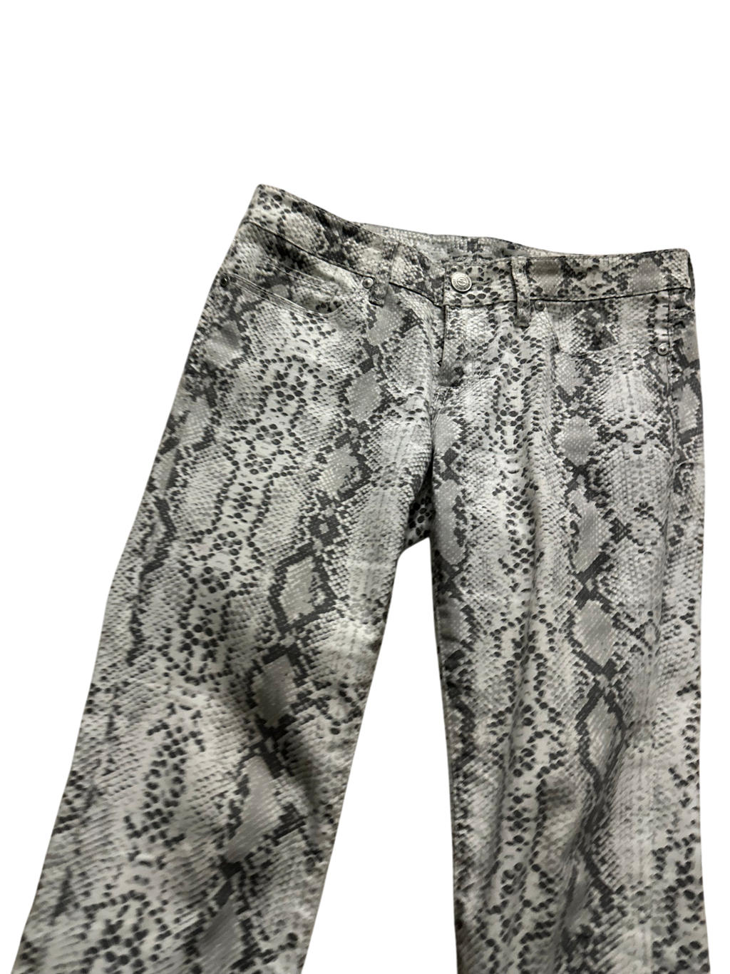 White Snakeskin Denim