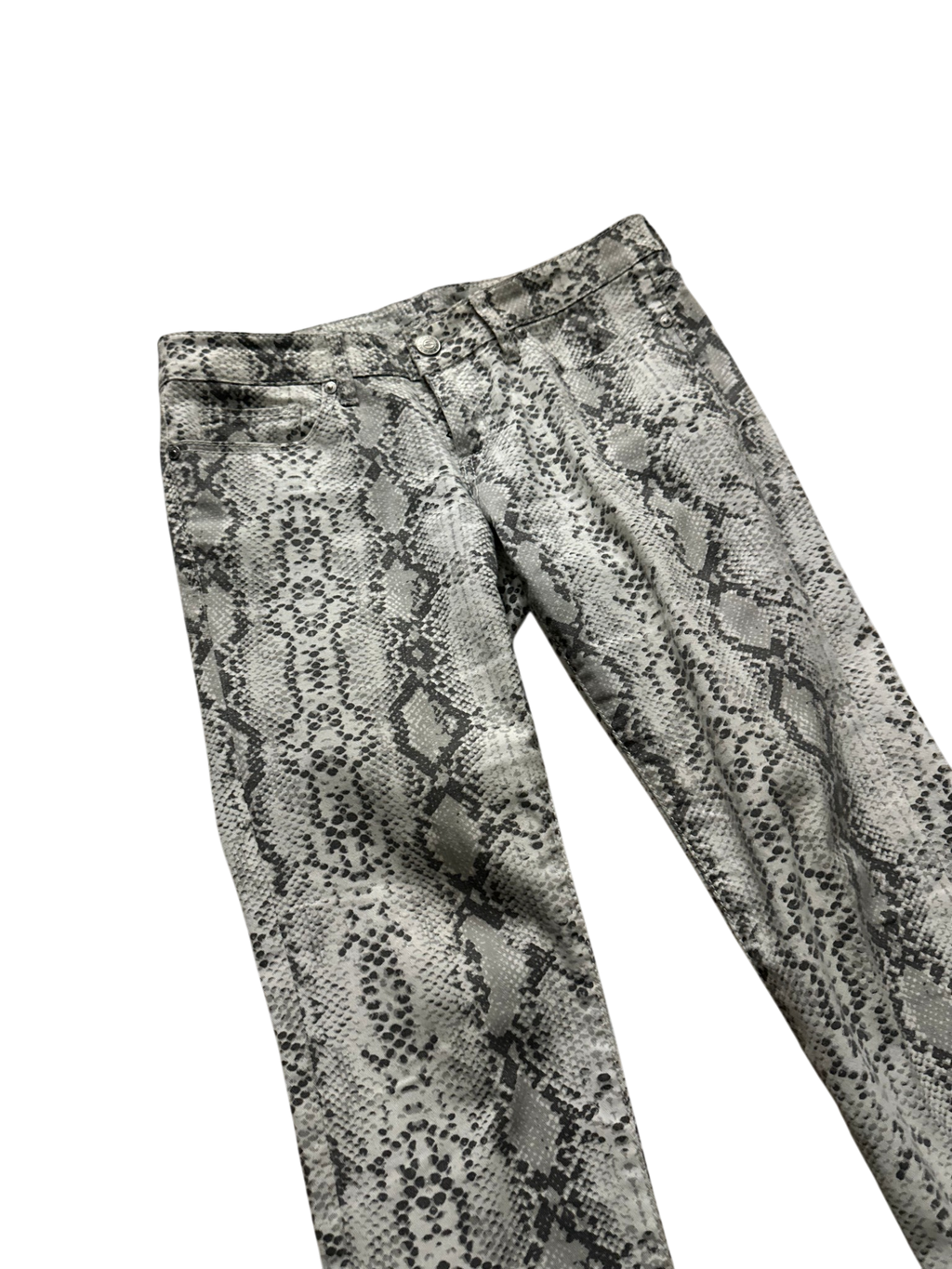 White Snakeskin Denim