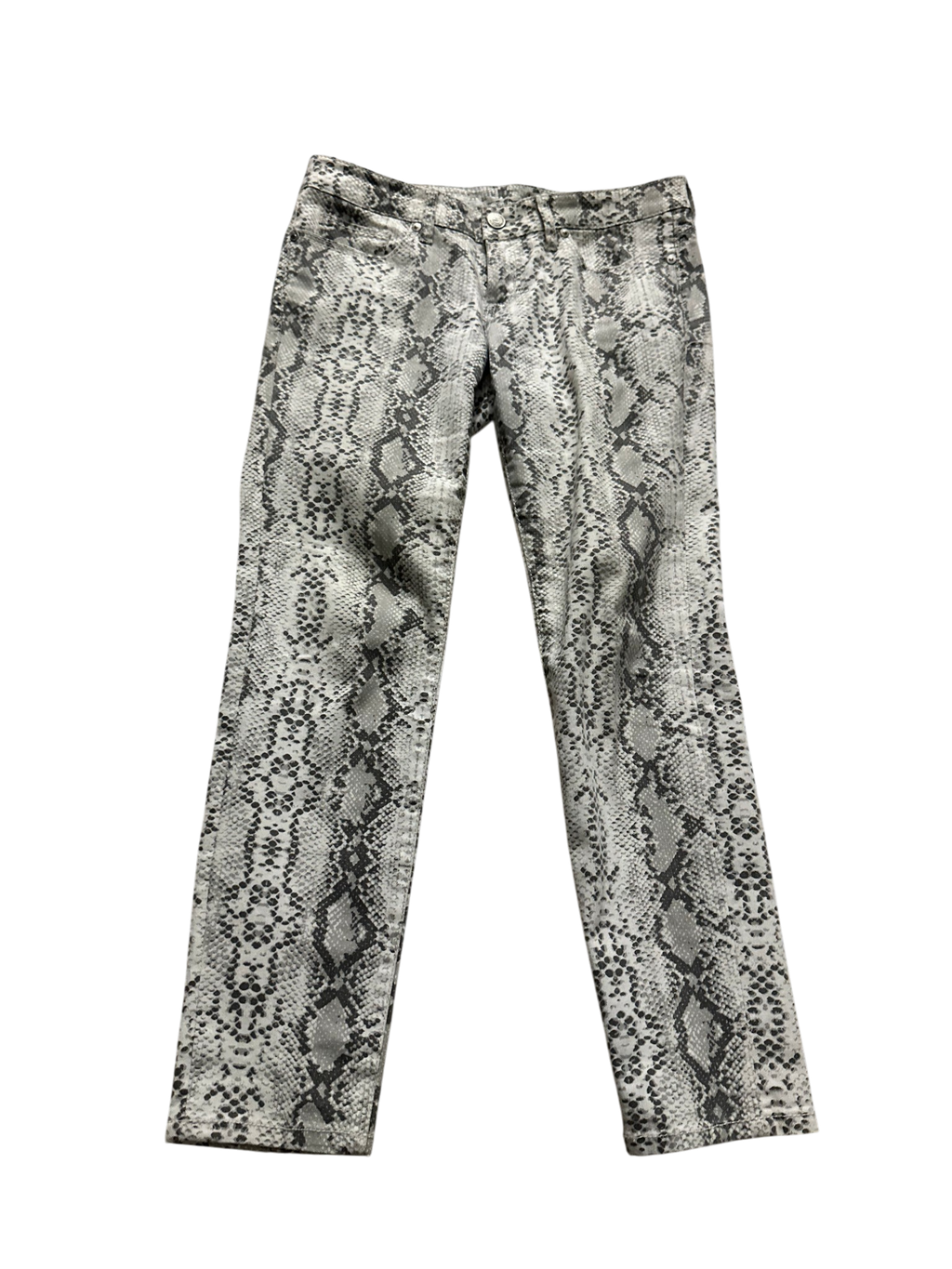 White Snakeskin Denim