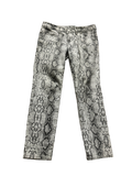 White Snakeskin Denim