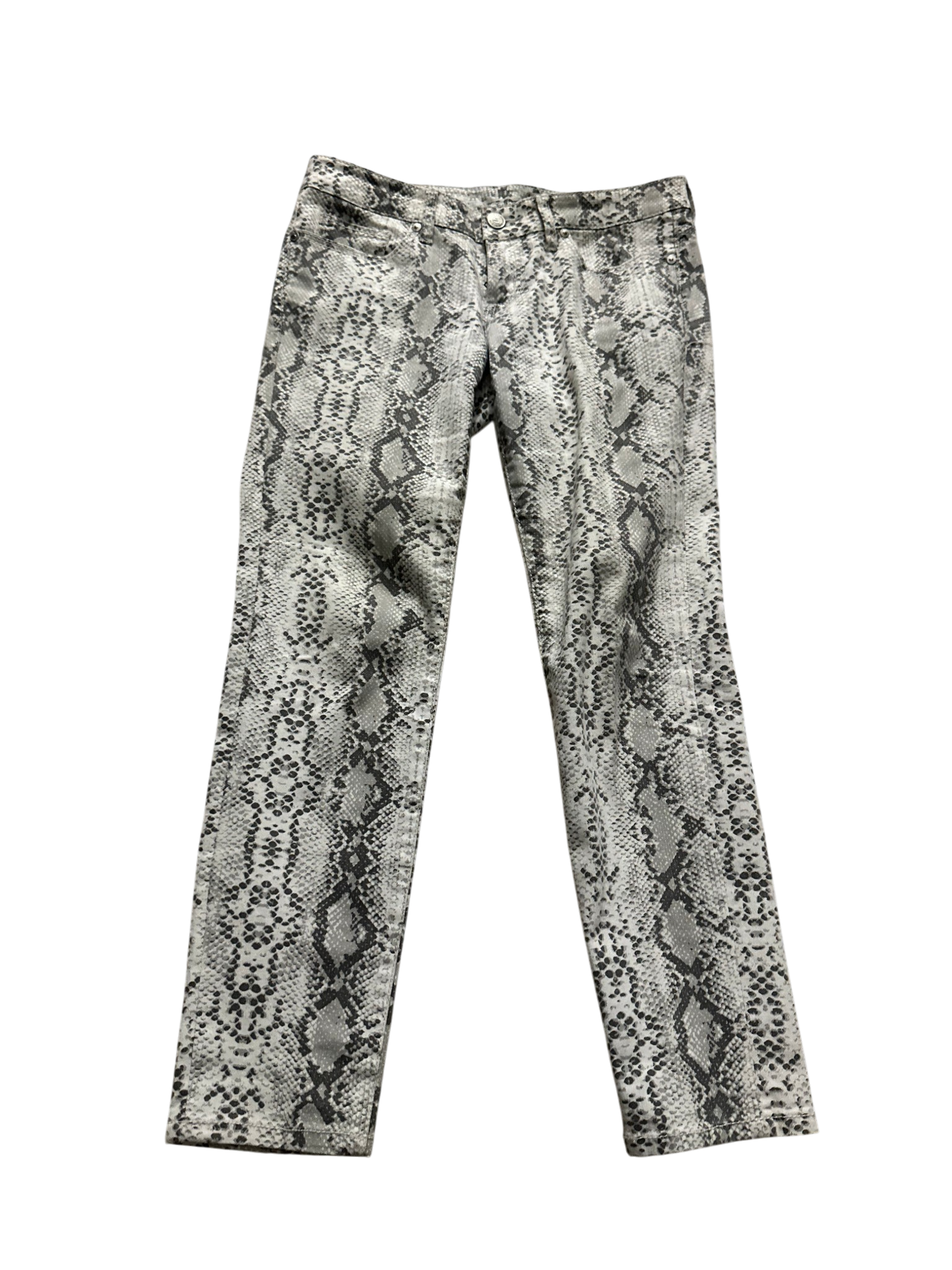 White Snakeskin Denim