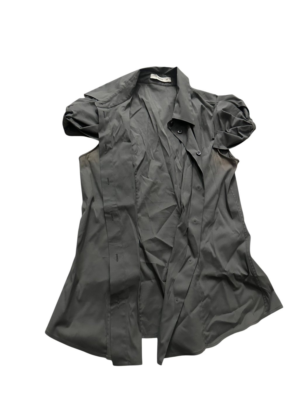 Prada Grey Puff Blouse