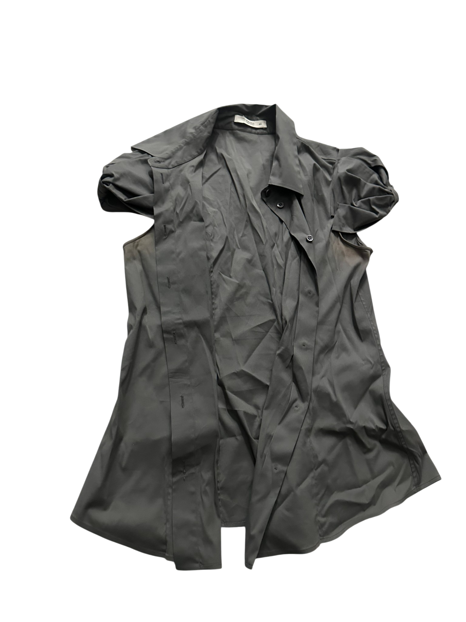 Prada Grey Puff Blouse