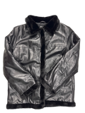 Black coat fur collar